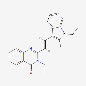 molecular formula C23H23N3O B5491248 3-ethyl-2-[2-(1-ethyl-2-methyl-1H-indol-3-yl)vinyl]-4(3H)-quinazolinone 