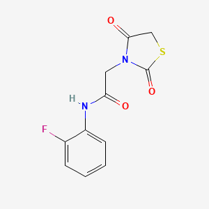 molecular formula C11H9FN2O3S B5491269 2-(2,4-dioxo-1,3-thiazolidin-3-yl)-N-(2-fluorophenyl)acetamide 
