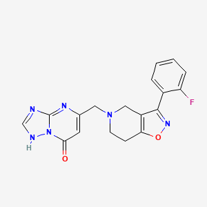 molecular formula C18H15FN6O2 B5491274 5-{[3-(2-fluorophenyl)-6,7-dihydroisoxazolo[4,5-c]pyridin-5(4H)-yl]methyl}[1,2,4]triazolo[1,5-a]pyrimidin-7(4H)-one 