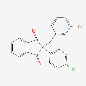molecular formula C22H14BrClO2 B5491304 2-(3-bromobenzyl)-2-(4-chlorophenyl)-1H-indene-1,3(2H)-dione 