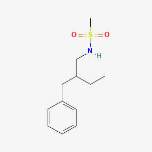 molecular formula C12H19NO2S B5491339 N-(2-benzylbutyl)methanesulfonamide 