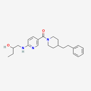 molecular formula C23H31N3O2 B5491351 1-[(5-{[4-(2-phenylethyl)piperidin-1-yl]carbonyl}pyridin-2-yl)amino]butan-2-ol 