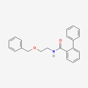 molecular formula C22H21NO2 B5491366 N-[2-(benzyloxy)ethyl]-2-biphenylcarboxamide 