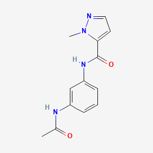 molecular formula C13H14N4O2 B5491373 N-[3-(acetylamino)phenyl]-1-methyl-1H-pyrazole-5-carboxamide 