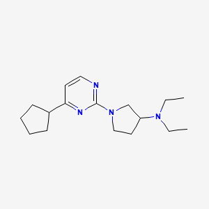 1-(4-cyclopentylpyrimidin-2-yl)-N,N-diethylpyrrolidin-3-amine