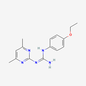 molecular formula C15H19N5O B5491390 N-(4,6-dimethyl-2-pyrimidinyl)-N'-(4-ethoxyphenyl)guanidine 