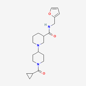 molecular formula C20H29N3O3 B5491407 1'-(cyclopropylcarbonyl)-N-(2-furylmethyl)-1,4'-bipiperidine-3-carboxamide 