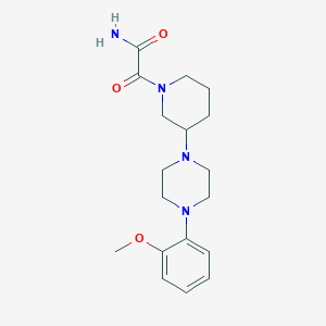 molecular formula C18H26N4O3 B5491418 2-{3-[4-(2-methoxyphenyl)-1-piperazinyl]-1-piperidinyl}-2-oxoacetamide 