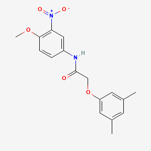 molecular formula C17H18N2O5 B5491427 2-(3,5-dimethylphenoxy)-N-(4-methoxy-3-nitrophenyl)acetamide 