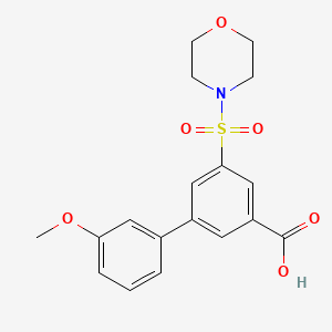 molecular formula C18H19NO6S B5491429 3'-methoxy-5-(morpholin-4-ylsulfonyl)biphenyl-3-carboxylic acid 