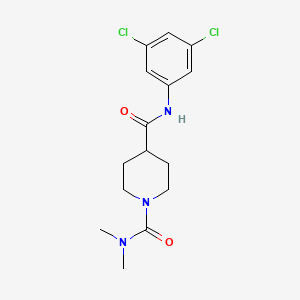 molecular formula C15H19Cl2N3O2 B5491443 N~4~-(3,5-dichlorophenyl)-N~1~,N~1~-dimethyl-1,4-piperidinedicarboxamide 