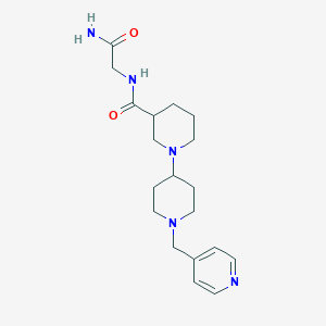 molecular formula C19H29N5O2 B5491464 N-(2-amino-2-oxoethyl)-1'-(pyridin-4-ylmethyl)-1,4'-bipiperidine-3-carboxamide 