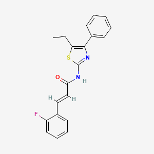 molecular formula C20H17FN2OS B5491471 N-(5-ethyl-4-phenyl-1,3-thiazol-2-yl)-3-(2-fluorophenyl)acrylamide 