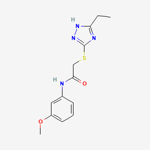 molecular formula C13H16N4O2S B5491474 2-[(5-ethyl-4H-1,2,4-triazol-3-yl)thio]-N-(3-methoxyphenyl)acetamide 