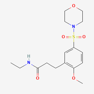 molecular formula C16H24N2O5S B5491483 N-ethyl-3-[2-methoxy-5-(4-morpholinylsulfonyl)phenyl]propanamide 