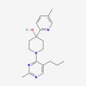 molecular formula C19H26N4O B5491503 1-(2-methyl-5-propylpyrimidin-4-yl)-4-(5-methylpyridin-2-yl)piperidin-4-ol 