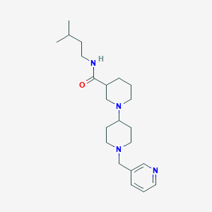 molecular formula C22H36N4O B5491529 N-(3-methylbutyl)-1'-(pyridin-3-ylmethyl)-1,4'-bipiperidine-3-carboxamide 