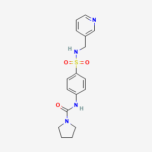 molecular formula C17H20N4O3S B5491532 N-(4-{[(3-pyridinylmethyl)amino]sulfonyl}phenyl)-1-pyrrolidinecarboxamide 