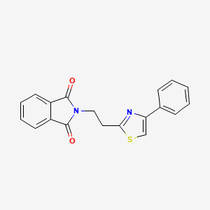 molecular formula C19H14N2O2S B5491533 2-[2-(4-phenyl-1,3-thiazol-2-yl)ethyl]-1H-isoindole-1,3(2H)-dione 