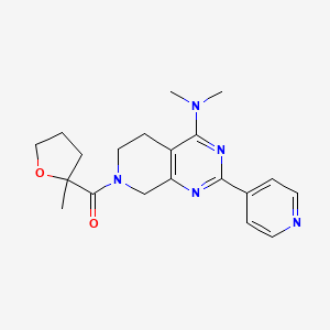 molecular formula C20H25N5O2 B5491555 N,N-dimethyl-7-[(2-methyltetrahydrofuran-2-yl)carbonyl]-2-pyridin-4-yl-5,6,7,8-tetrahydropyrido[3,4-d]pyrimidin-4-amine 