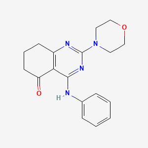 molecular formula C18H20N4O2 B5491562 4-anilino-2-morpholin-4-yl-7,8-dihydroquinazolin-5(6H)-one 