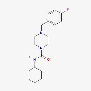 molecular formula C18H26FN3O B5491563 N-cyclohexyl-4-(4-fluorobenzyl)-1-piperazinecarboxamide 