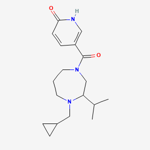molecular formula C18H27N3O2 B5491569 5-{[4-(cyclopropylmethyl)-3-isopropyl-1,4-diazepan-1-yl]carbonyl}pyridin-2(1H)-one 