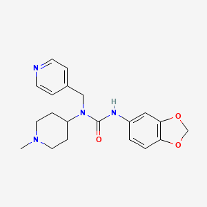 molecular formula C20H24N4O3 B5491575 N'-1,3-benzodioxol-5-yl-N-(1-methyl-4-piperidinyl)-N-(4-pyridinylmethyl)urea 