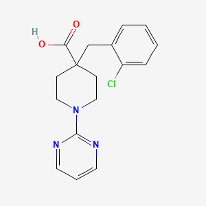 molecular formula C17H18ClN3O2 B5491613 4-(2-chlorobenzyl)-1-pyrimidin-2-ylpiperidine-4-carboxylic acid 