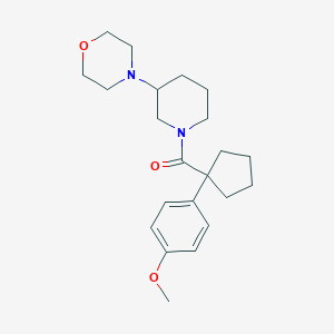 molecular formula C22H32N2O3 B5491632 4-(1-{[1-(4-methoxyphenyl)cyclopentyl]carbonyl}-3-piperidinyl)morpholine 