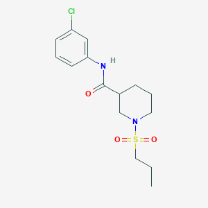 molecular formula C15H21ClN2O3S B5491642 N-(3-chlorophenyl)-1-(propylsulfonyl)-3-piperidinecarboxamide 