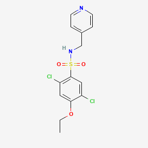 molecular formula C14H14Cl2N2O3S B5491651 2,5-dichloro-4-ethoxy-N-(4-pyridinylmethyl)benzenesulfonamide 