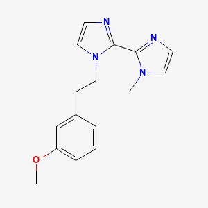 molecular formula C16H18N4O B5491657 1-[2-(3-methoxyphenyl)ethyl]-1'-methyl-1H,1'H-2,2'-biimidazole 