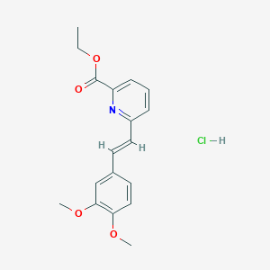 molecular formula C18H20ClNO4 B5491715 ethyl 6-[2-(3,4-dimethoxyphenyl)vinyl]-2-pyridinecarboxylate hydrochloride 