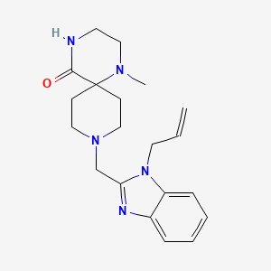 molecular formula C20H27N5O B5491721 9-[(1-allyl-1H-benzimidazol-2-yl)methyl]-1-methyl-1,4,9-triazaspiro[5.5]undecan-5-one 