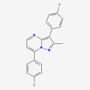 molecular formula C19H13F2N3 B5491742 3,7-bis(4-fluorophenyl)-2-methylpyrazolo[1,5-a]pyrimidine 