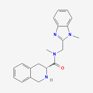 molecular formula C20H22N4O B5491769 (3R)-N-methyl-N-[(1-methyl-1H-benzimidazol-2-yl)methyl]-1,2,3,4-tetrahydro-3-isoquinolinecarboxamide dihydrochloride 