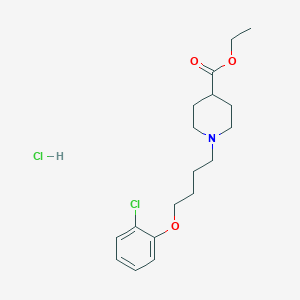 molecular formula C18H27Cl2NO3 B5491775 ethyl 1-[4-(2-chlorophenoxy)butyl]-4-piperidinecarboxylate hydrochloride 