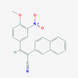 molecular formula C20H14N2O3 B5491790 3-(4-methoxy-3-nitrophenyl)-2-(2-naphthyl)acrylonitrile 