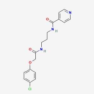 N-(3-{[2-(4-chlorophenoxy)acetyl]amino}propyl)isonicotinamide