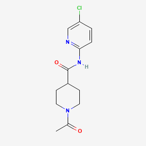 molecular formula C13H16ClN3O2 B5491811 1-acetyl-N-(5-chloro-2-pyridinyl)-4-piperidinecarboxamide 