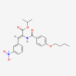 molecular formula C23H26N2O6 B5491818 isopropyl 2-[(4-butoxybenzoyl)amino]-3-(3-nitrophenyl)acrylate 