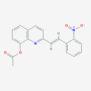 2-[2-(2-nitrophenyl)vinyl]-8-quinolinyl acetate