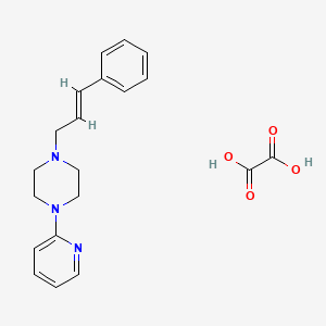 molecular formula C20H23N3O4 B5491832 1-(3-phenyl-2-propen-1-yl)-4-(2-pyridinyl)piperazine oxalate 