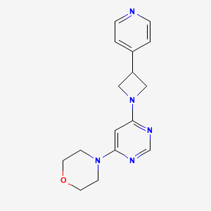 molecular formula C16H19N5O B5491862 4-{6-[3-(4-pyridinyl)-1-azetidinyl]-4-pyrimidinyl}morpholine 