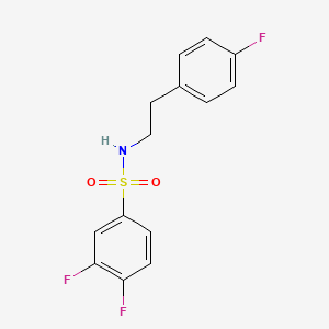 molecular formula C14H12F3NO2S B5491873 3,4-difluoro-N-[2-(4-fluorophenyl)ethyl]benzenesulfonamide 