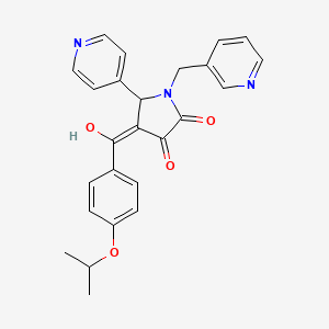 molecular formula C25H23N3O4 B5491889 3-hydroxy-4-(4-isopropoxybenzoyl)-5-(4-pyridinyl)-1-(3-pyridinylmethyl)-1,5-dihydro-2H-pyrrol-2-one 