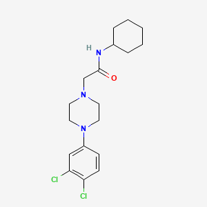 molecular formula C18H25Cl2N3O B5491894 N-cyclohexyl-2-[4-(3,4-dichlorophenyl)-1-piperazinyl]acetamide 