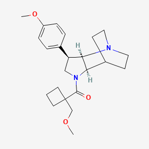 (3R*,3aR*,7aR*)-1-{[1-(methoxymethyl)cyclobutyl]carbonyl}-3-(4-methoxyphenyl)octahydro-4,7-ethanopyrrolo[3,2-b]pyridine