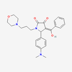 molecular formula C26H31N3O4 B5491910 4-benzoyl-5-[4-(dimethylamino)phenyl]-3-hydroxy-1-[3-(4-morpholinyl)propyl]-1,5-dihydro-2H-pyrrol-2-one 